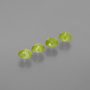 1.21캐럿 천연 골든 그린 스펜(티타나이트) 보석, 라운드 컷, 4.05 mm, VS-SI