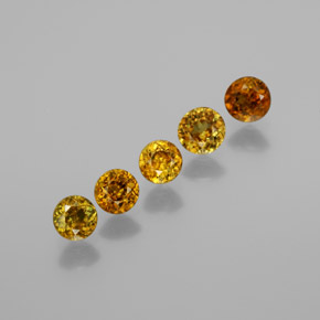 1.21캐럿 천연 멀티컬러 스펜(티타나이트) 보석, 라운드 컷, 3.73 mm, VS-SI