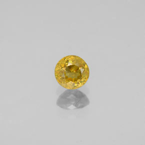 0.44캐럿 천연 녹빛 골든 스펜(티타나이트), 라운드 컷, 4.40 mm, VS-SI