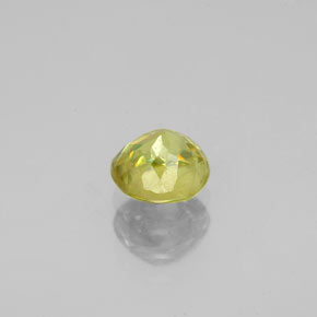 0.93캐럿 천연 골든 그린 스펜(티타나이트), 라운드 컷, 5.64 mm, VS-SI