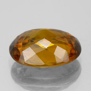 4.70캐럿 천연 골든 오렌지 스펜(티타나이트), 타원형 컷, 12.1×9.2 mm, VS-SI