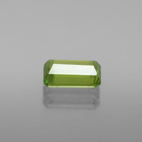 1.08캐럿 천연 그린 스펜(티타나이트), 에메랄드 컷, 7.5×4.7 mm, VS