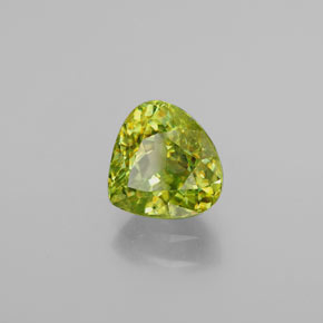 2.37캐럿 천연 골든 그린 스펜(티타나이트), 배 모양, 8.4×8.1 mm, VS-SI