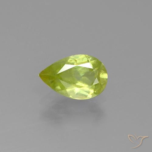 1.25ct 자연스러운 연노랑 스피네, 배 모양, VS-SI