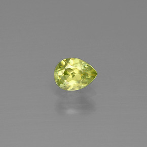 0.42캐럿 천연 골든 그린 스펜(티타나이트), 배 모양, 5.5×4.2 mm, VS