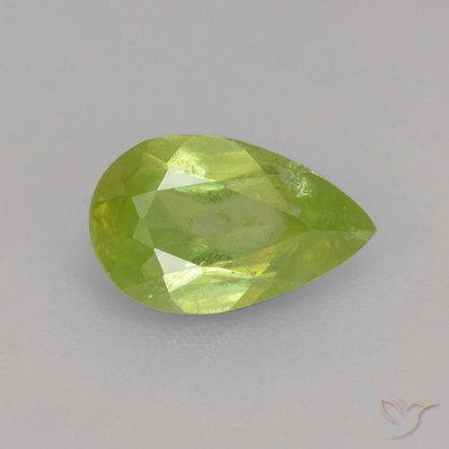0.75ct 자연스러운 연노랑 스피네, 배 모양, VS-SI