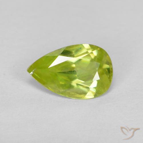 0.82ct 자연스러운 연노랑 스피네, 배 모양, VS