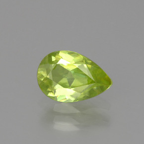 1.33캐럿 천연 골든 그린 스펜(티타나이트), 배 모양, 8.9×6 mm, VS