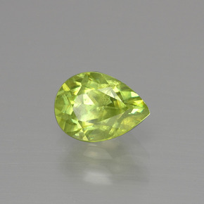 1.18캐럿 천연 골든 그린 스펜(티타나이트), 배 모양, 7.9×5.7 mm, VS-SI