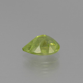 1.18캐럿 천연 골든 그린 스펜(티타나이트), 배 모양, 7.9×5.7 mm, VS-SI