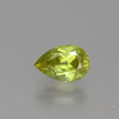 1.10ct 자연스러운 담황색 스피네, 배 모양, VS