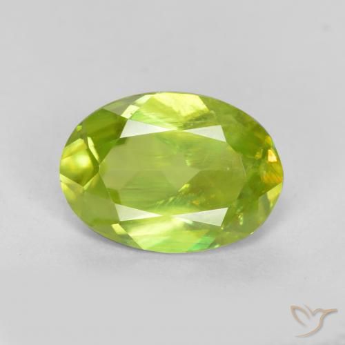1.41ct 자연스러운 밝은 녹색 스피네, 타원형, VS-SI