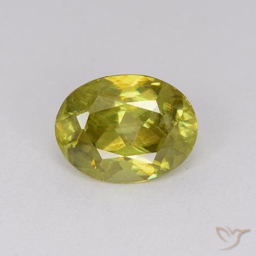 1.80ct 자연스러운 담황색 스피네, 타원형, SI