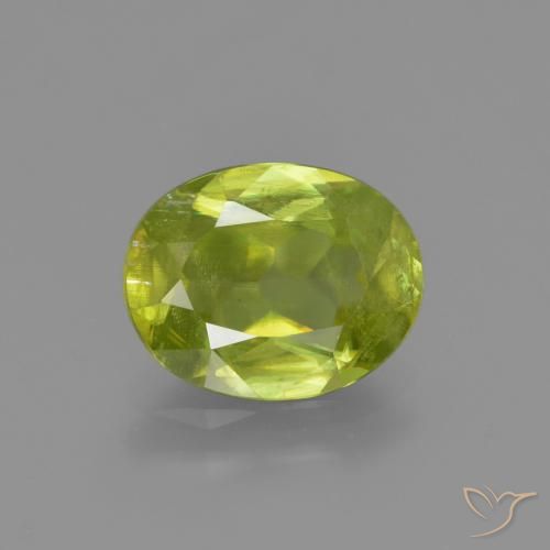 2.13ct 자연스러운 미디엄 옐로우 스피네, 타원형, SI