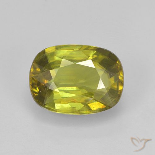 2.70캐럿 천연 따뜻한 포레스트 그린 스펜(티타나이트), 타원형 컷, 9.7×7.2 mm, VS