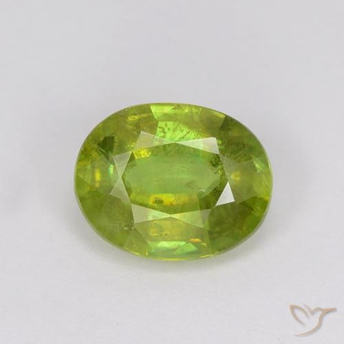 1.23ct 자연스러운 밝은 녹색 스피네, 타원형, VS-SI