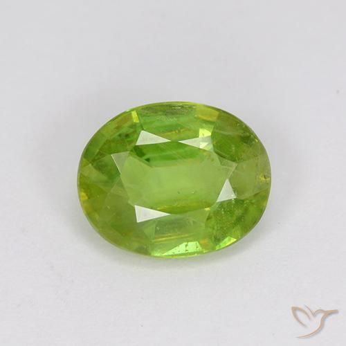 1.14ct 자연스러운 미디엄 그린 스피네, 타원형, VS
