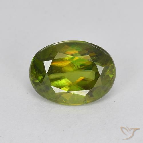 1.03ct 자연스러운 포레스트 그린 스피네, 타원형, VVS-VS