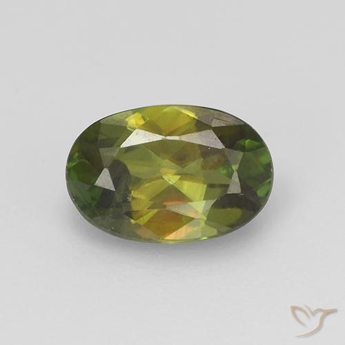 0.89ct 자연스러운 미디엄-다크 그린 스피네, 타원형, VVS-VS