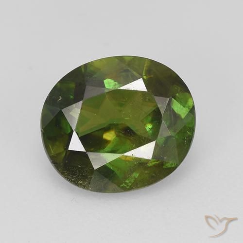 1.73ct 자연스러운 미디엄 그린 스피네, 타원형, VS-SI