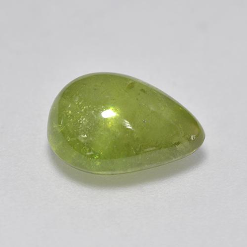 3.29캐럿 천연 활기찬 황록색 스펜(티타나이트), 배 모양, 10×7.7 mm, 투명한