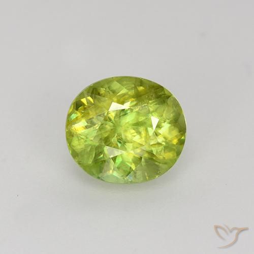 1.22ct 자연스러운 밝은 레몬 옐로우 스피네, 타원형, VS-SI