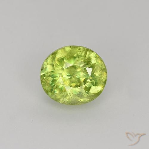 1.00ct 자연스러운 연노랑 스피네, 타원형, VS-SI