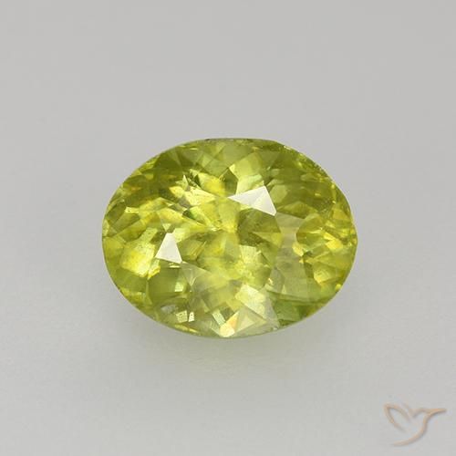1.18ct 자연스러운 담황색 스피네, 타원형, VS-SI
