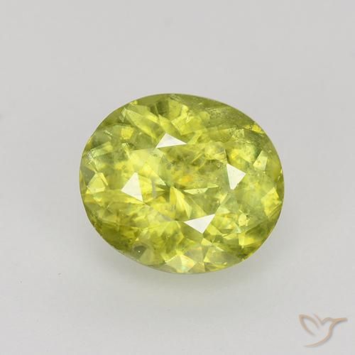 1.12ct 자연스러운 미디엄 옐로우 스피네, 타원형, VS-SI