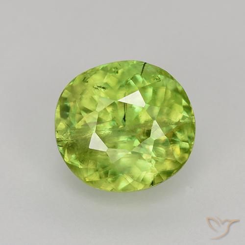 1.32ct 자연스러운 미디엄 라이트 그린 스피네, 타원형, VS-SI