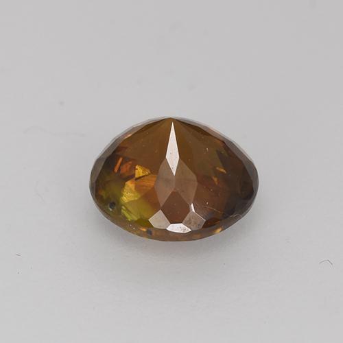 1.09캐럿 천연 소박 브라운 스펜(티타나이트), 라운드 컷, 6.29 mm, VS-SI