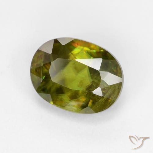 0.84ct 자연스러운 미디엄-다크 그린 스피네, 타원형, VS-SI