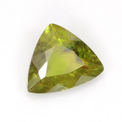 0.46캐럿 천연 노란빛 그린 스펜(티타나이트), 트릴리언, 5.9×5 mm, VS-SI