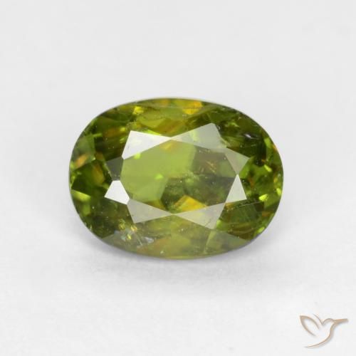 0.65ct 자연스러운 따뜻한 흙빛 녹색 스피네, 타원형, SI