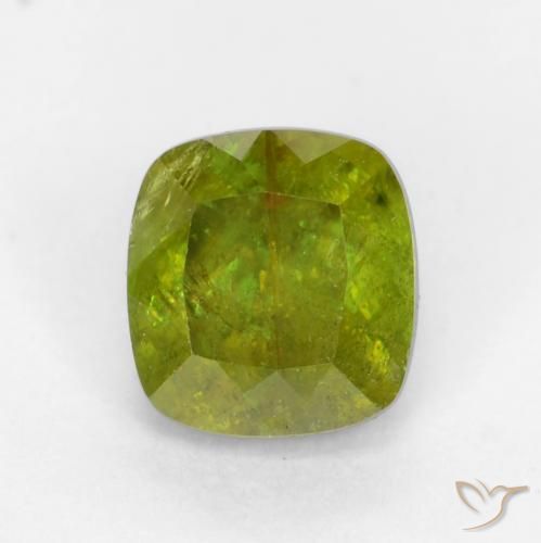 0.68ct 자연스러운 따뜻한 흙빛 녹색 스피네, 방석, SI
