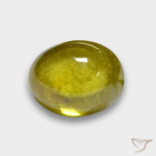 3.44ct 자연스러운 연노랑 스피네, 타원형, 투명한