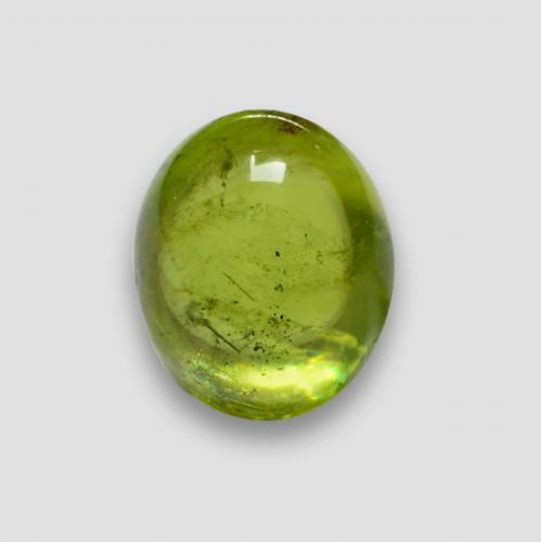 2.12캐럿 천연 미디엄 그린 스펜(티타나이트), 타원형 컷, 8.1×6.8 mm, 투명한