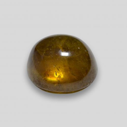 2.36캐럿 천연 어스 골든 스펜(티타나이트), 라운드 컷, 7.40 mm, 투명한