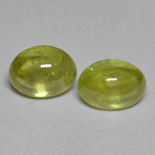 3.71캐럿 천연 미디엄 옐로우 스펜(티타나이트) 보석, 타원형 컷, 8.2×6.4 mm, 투명한