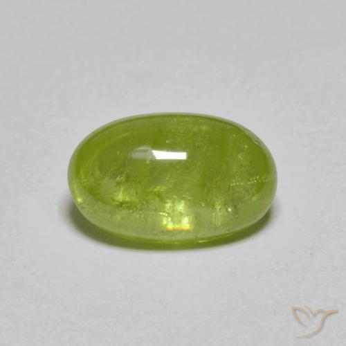 2.33캐럿 천연 생기 있는 그린 스펜(티타나이트), 타원형 컷, 10×6.3 mm, 투명한