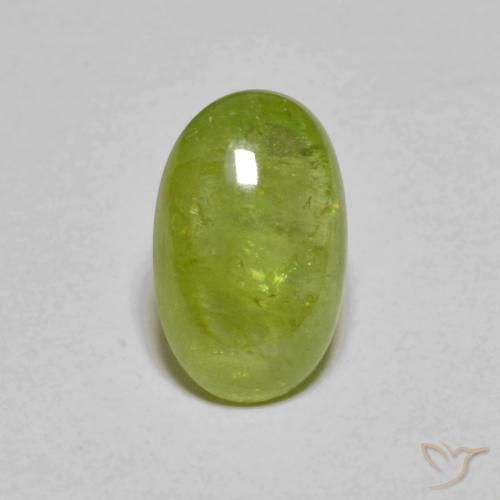 2.33캐럿 천연 생기 있는 그린 스펜(티타나이트), 타원형 컷, 10×6.3 mm, 투명한