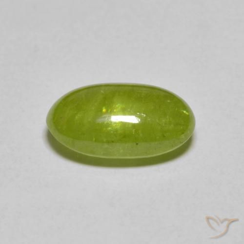 2.33캐럿 천연 생기 있는 그린 스펜(티타나이트), 타원형 컷, 10×6.3 mm, 투명한