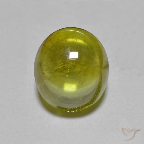 2.40캐럿 천연 따뜻한 포레스트 그린 스펜(티타나이트), 타원형 컷, 8.1×7.2 mm, 투명한