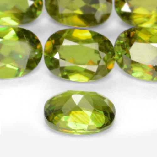 2.30캐럿 천연 따뜻한 포레스트 그린 스펜(티타나이트) 보석, 타원형 컷, 4.8×3.4 mm, VS