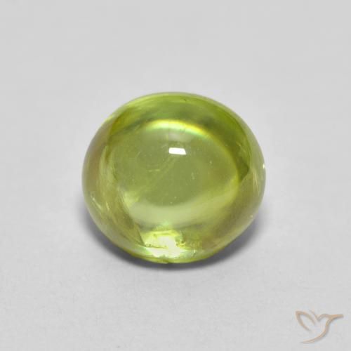 1.13ct 자연스러운 황록색 스피네, 타원형, 투명한