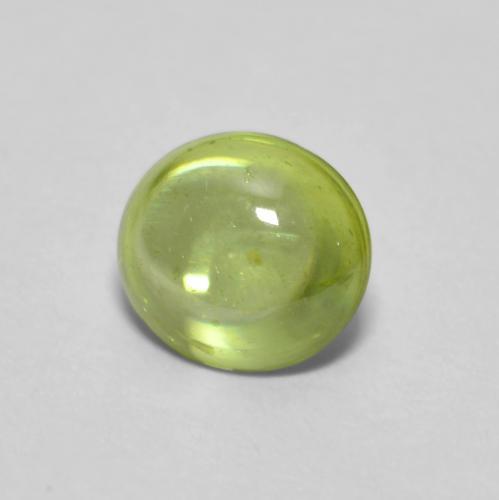 0.66캐럿 천연 라이트 생기 있는 그린 스펜(티타나이트), 타원형 컷, 5.5×5 mm, 투명한