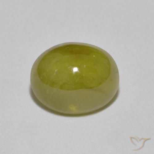 2.89ct 자연스러운 황록색 스피네, 타원형, 투명한
