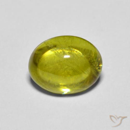 1.63ct 자연스러운 황록색 스피네, 타원형, 투명한