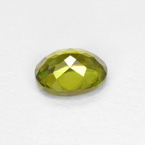 0.46캐럿 천연 따뜻한 포레스트 그린 스펜(티타나이트), 타원형 컷, 5.1×4.2 mm, VS