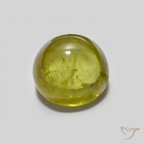 1.94ct 자연스러운 황록색 스피네, 타원형, 투명한
